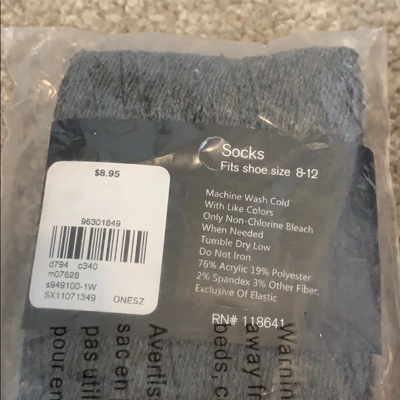 Lane Bryant Boot Socks Dark Gray and Wine - Picture 4 of 6